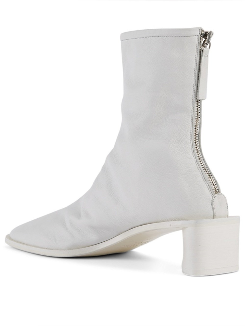Acne Studios White Leather Bertine Boots - Picture 2 of 3